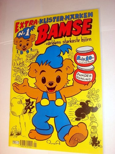 BAMSE 1991 1 (svensk) NY OLÄST EXTRA KLISTERMÄRKEN
