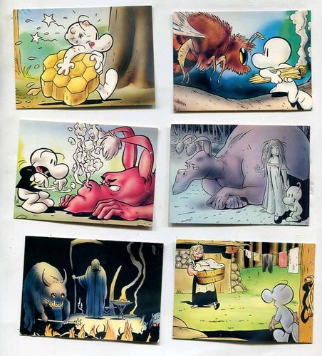 Bone art by Jeff Smith Cartoon 6 stycken samlarkort frå 1994