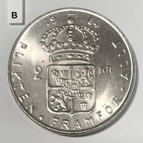 2 Kr 1964 kvalité 01/0