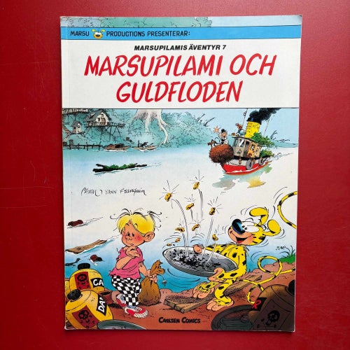 MARSUPILAMI OCH GULDFLODEN Franquin Matem Yann 1994