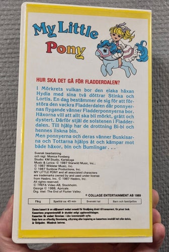 My Little Pony (1986) VHS - Hur ska det gå för fladderdalen?