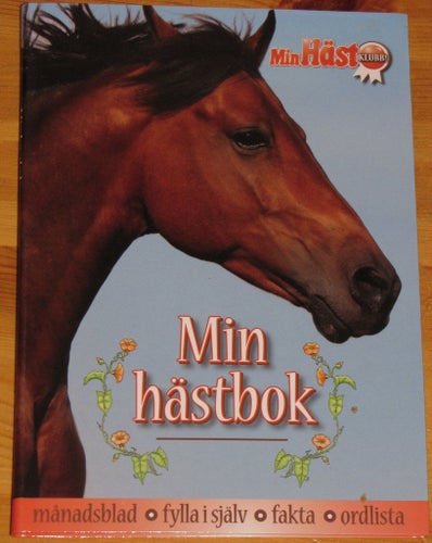 Min hästbok Min häst klubb månadsblad fylla i själv fakta ordlista häst rid tjej