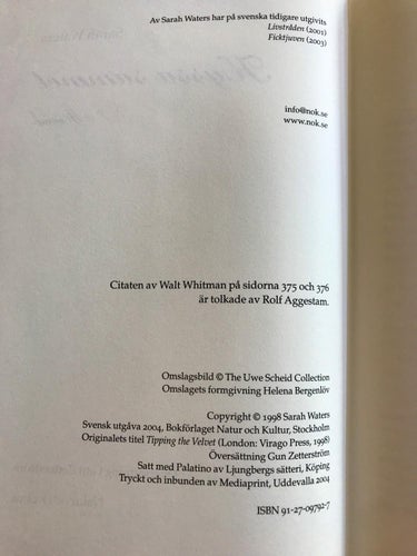 KYSSA SAMMET Sarah Waters 2004
