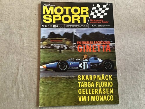 IMS MOTORSPORT NR 6 1966 GELLERÅSEN KARLSKOGA,GINETTE G4,RALLY,SKARPNÄCK,