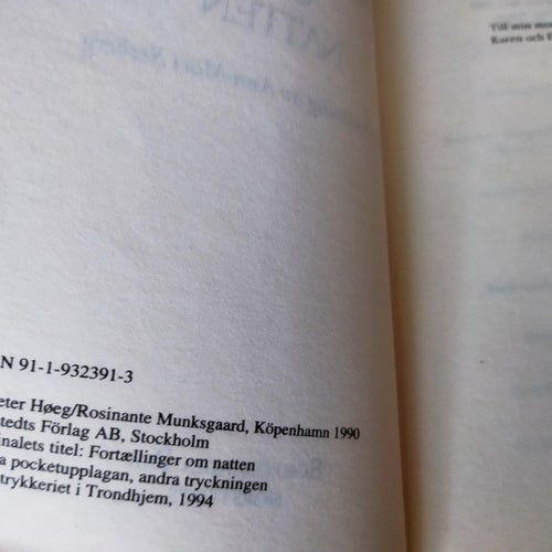 Berättelser om natten Peter Hoeflich. Bok. Very Fine
