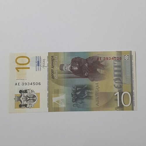 Serbien 10 Dinar Sedel