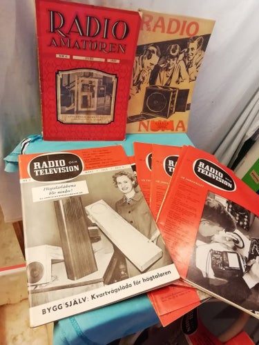 Radio Amatören Nr 6 Juni 1929 mfl. 14 stycken olika valöret mm