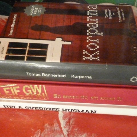 BOK, 3 STYCKEN BÖCKER, TOMAS BANNERHED: KORPARNA, LEIF GW PERSSON