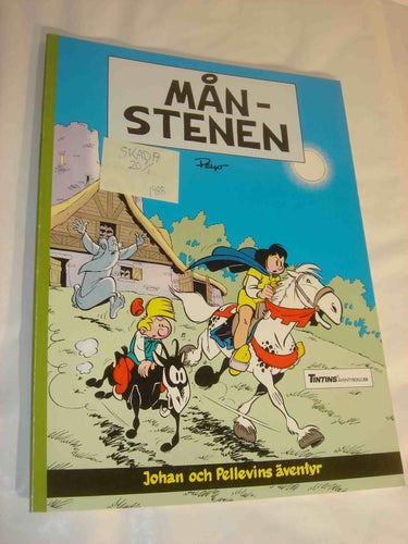JOHAN OCH PELLEVINS ÄVENTYR MÅNSTENEN 1988 Skada