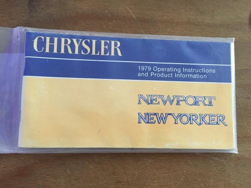 Chrysler Newport/New Yorker 1979 Operating & Product Instructions