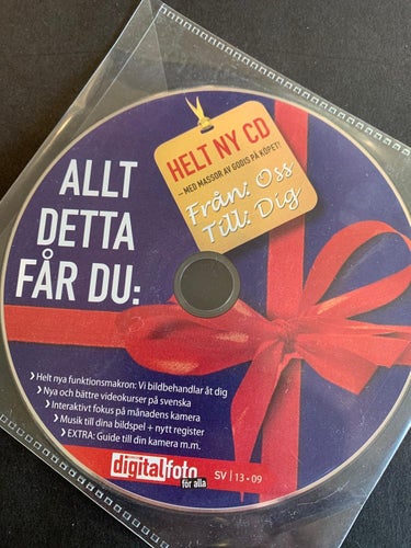 DVD med Foto-kurser och tips (bifogades Digital Foto nr 13, 2009)
