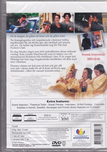 DVD / Crush - The Sad Fuckers Club / Andie MacDowell / Ny & Inplastad
