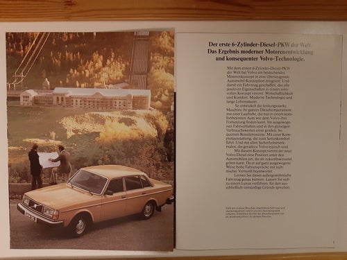 Volvo 244/245 Diesel 1980 - försäljningsbroschyr på tyska