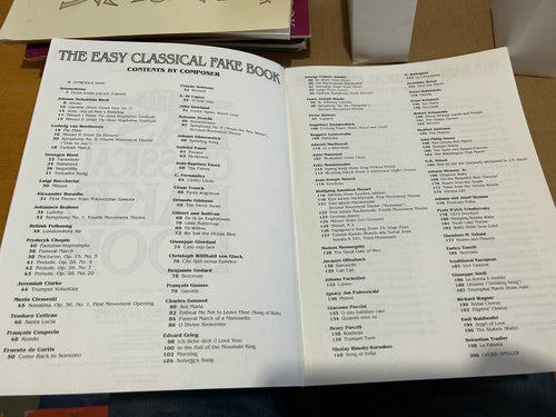 The easy classical fake book over 125 songs in the key of "C", Very Good plus