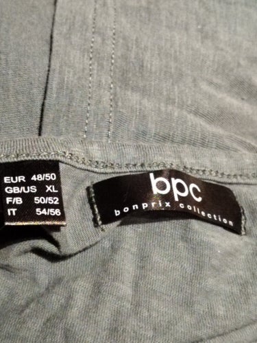 bpc bonprix collection grön tunika, med fickor storlek 50-52