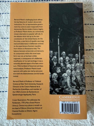 The Principles of Representative Government av Bernard Manin, 1997