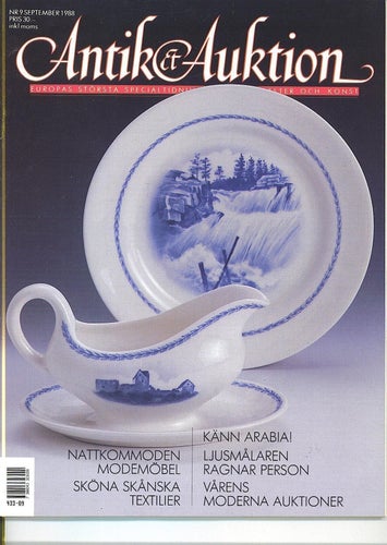 Antik & Auktion 9/1988 - Skånska textilier, Arabia, Ragnar Person m m