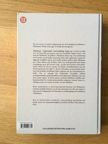 Bok Midtøsten av Nils A. Butenschøn Norska Mellanöstern Historia