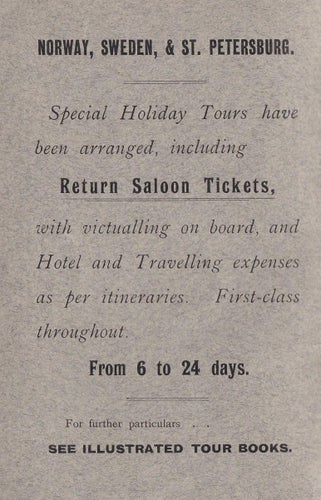 Wilson Line 1909 litet reklamhäfte i fin kvalité.