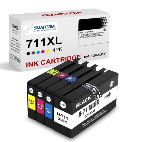 Kompatibla HP 711XL Svart & Färg Bläckpatroner (CZ133A, CZ134A, CZ135A, CZ136A)