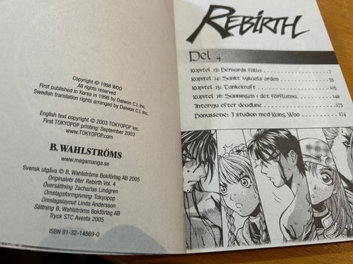 Rebirth 4 av Kang-Woo Lee, bok, very good plus