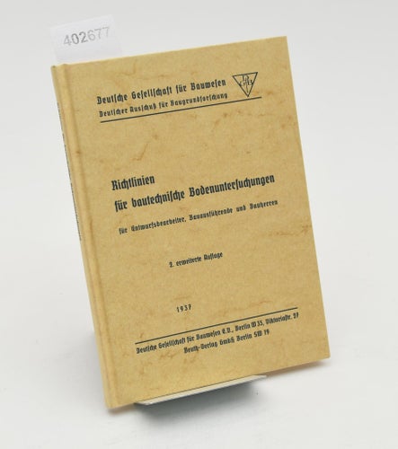 Richtlinien für bautechnische Bodenuntersuchungen