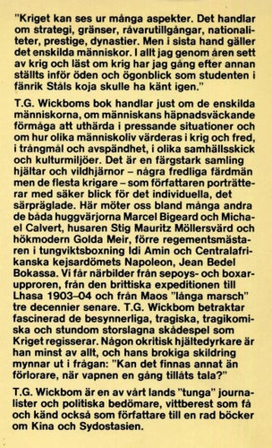 Tord G. Wickbom: Krigare och färdmän