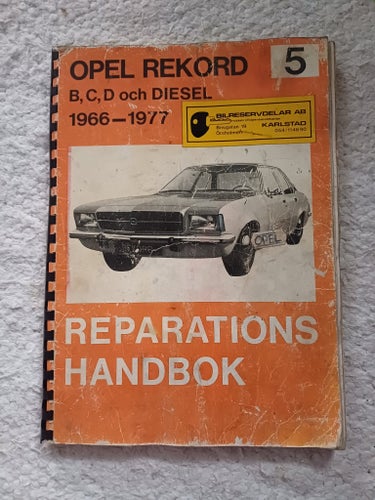 Opel Rekord Reparationshandbok 1966-1977