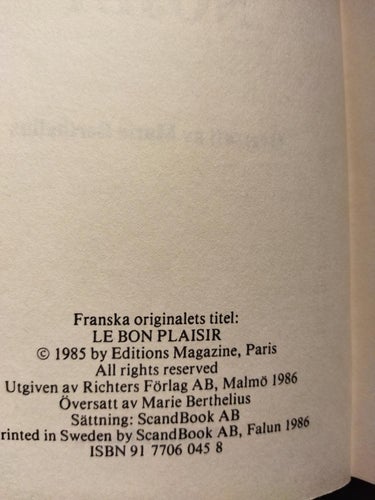 Det ljuva nöjet av Francoise Giroud. Very Fine plus