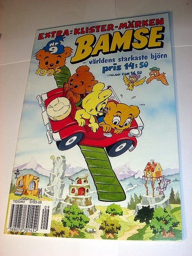 BAMSE 1995 9 (svensk) NY OLÄST EXTRA KLISTERMÄRKEN
