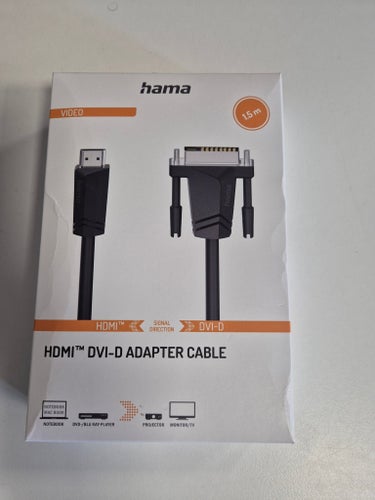 Hama HDMI till DVI-D Adapterkabel 1.5m
