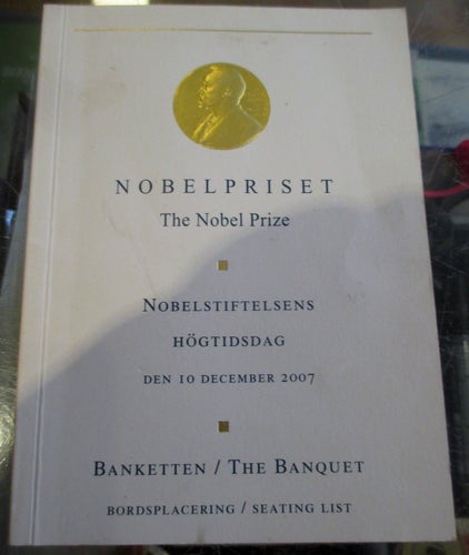 Nobelpriset, bordsplacering till banketten 2007