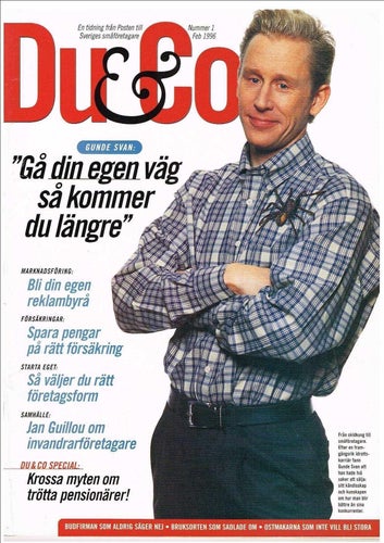 Du & Co 1996 Nr 1 - Omslagsbild Gunde Svan + artikel 4,5 sidor