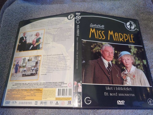 Miss Marple (DVD) Liket i biblioteket + Ett mord annonseras / Agatha Christie