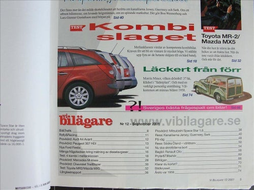 Vi bilägare 2001/12.Avant.M-klass.Blazer.Mazda MX5.Mercedes 220S.Passat Turbo.