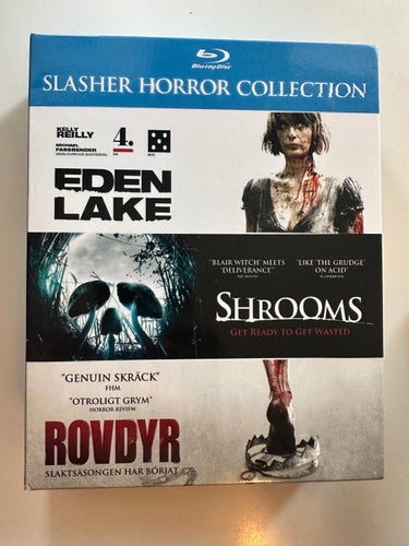 Slasher horror collection (Blu-ray) (3-disc) Eden Lake, Shrooms, Rovdyr