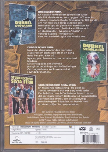 DVD / Studierektorn Trilogin / 4-disc / Björn Gustafson / Nära nyskick