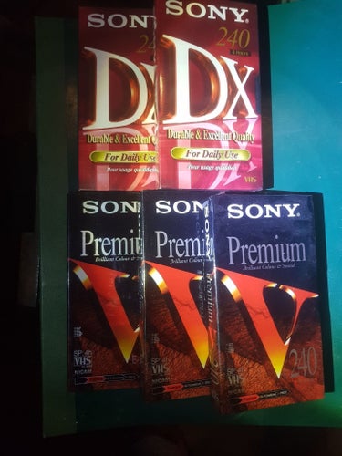 Sony VHS-kassetter - 5-pack - Nya/Inplastade