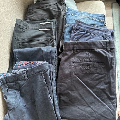 Parti med 7 par byxor och shorts (Dsquared2, m.fl.)