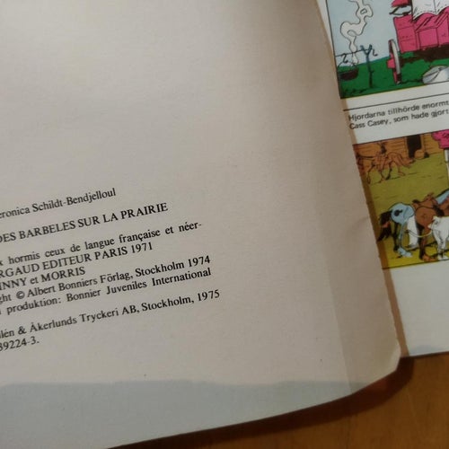 Lucky Lukes äventyr 14 kampen på prärien. tryckt 1975. Very Good plus