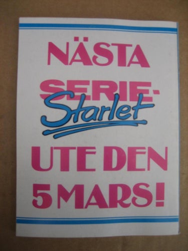 Serie-Starlet Nr:2-1987