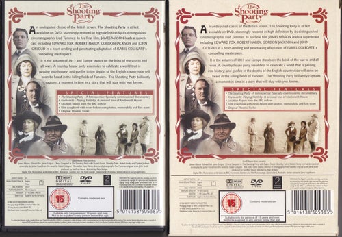 DVD / The Shooting Party / Collector's Edition / OBS! Ej svensk text / Nyskick