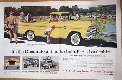 Tidningsutdrag 1958 GMC Trucks