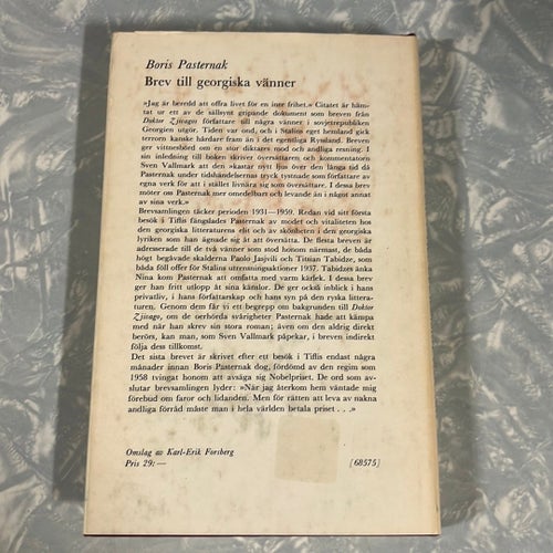 Brev till Georgiska Vänner - Boris Pasternak