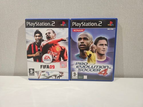FIFA 09 & Pro Evolution Soccer 4 - PlayStation 2 (PS2)