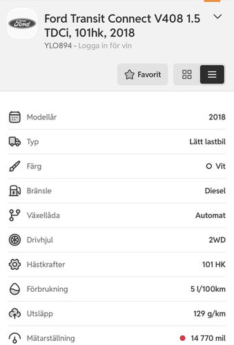 Ford Transit Connect V408 1.5 TDCi 2018