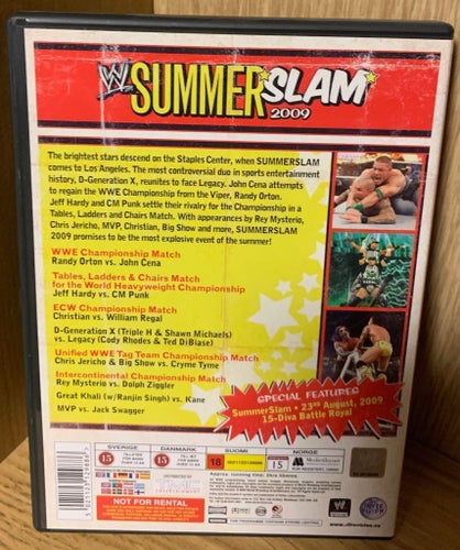 WWE Wrestling - Summerslam 2009 DVD
