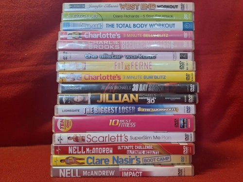 LAGERRENSNING - FITNESS / JILLIAN MICHAELS mfl PAKET [OLIKA SKICK] DVD