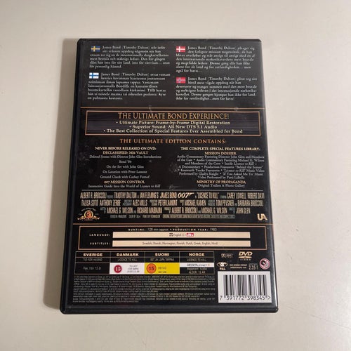 DVD - James Bond 007. Licence to Kill. Ultimate Edition 2 disc set