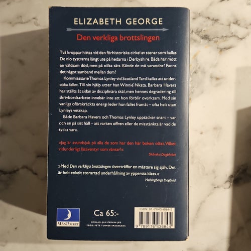 Elizabeth George - 3 Böcker: Den verkliga brottslingen, Aska och Ära, Det
